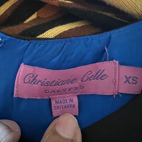 Christine Celle Silk Shift Dress Black Pleated Bodice XS Old Money - Picture 4 of 6